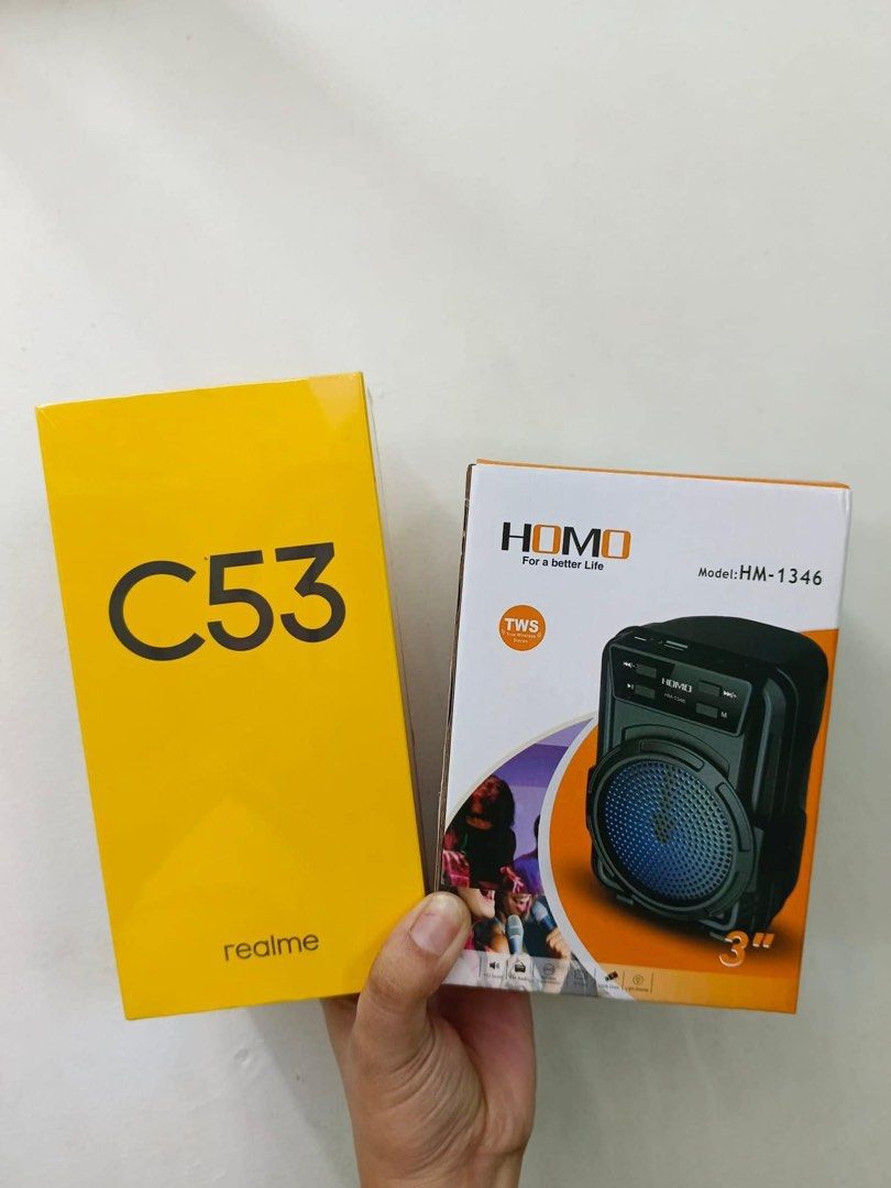 REALME C53 6+6/128gb (Category: Realme) located in Manila. Submitted by annafinds (Listing ID 1325265008, Image 1). Description: 🔥BER MONTH PROMO SALE 🔥 RESTOCK 😍✨ Experience our new model REALME C53 6+6/128gb ‼️ with warranty and freebies 🔥 ✅SALE 7,499 ONLY 😱✨❤️ SPECS ✅6GB RAM + 128GB STORAGE ✅6.74”+ 1080x2400 pixels ✅50MP + 1080p ✅5000mAh Li-Po ✅33W wired .
