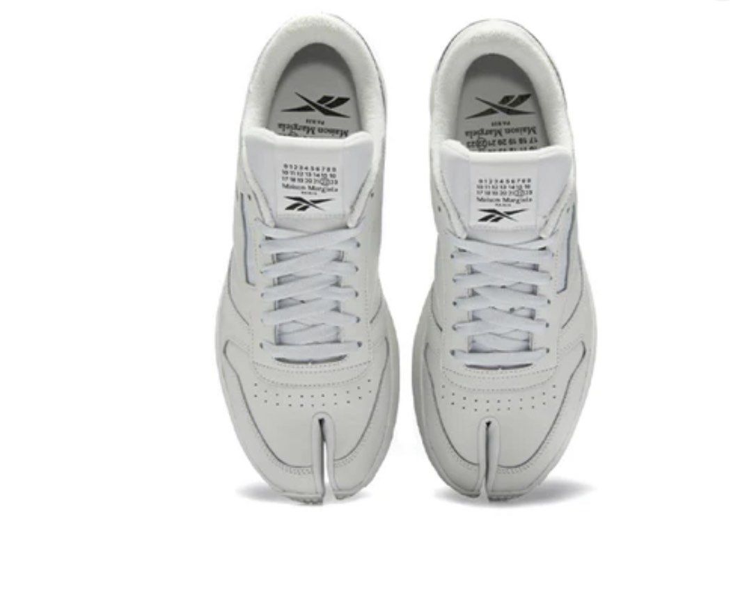 maison margiela x reebok classic leather tabi grey