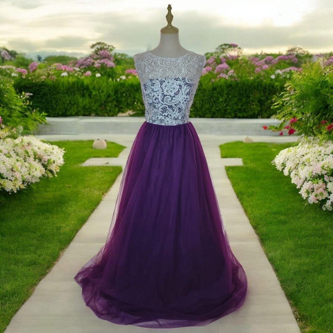 Lace dinner gown cheap