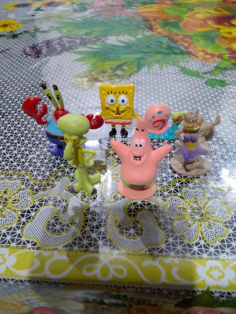 SpongeBob SquarePants Birthday Topper Cake 6pcs (Category: Figurines & Statues) located in Manila. Submitted by trixie1996 (Listing ID 1325207872, Image 2). Description: For sale SpongeBob SquarePants Birthday Cake Topper 6pcs including SpongeBob Squidward Patrick sandy Gary Mr Krabs Cod and Gcash payment only Delivery Lalamove/grab/flash/gogoexpress Pickup Are available Location sanjuan manila Pm me if you're interested thankyou 😊.