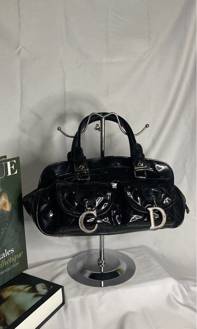 Tas dior cristian dior cristian dior vintage spedy bag tas tabung hand bag solder bag vintage dior bag Tas vintage Tas glosy RARE