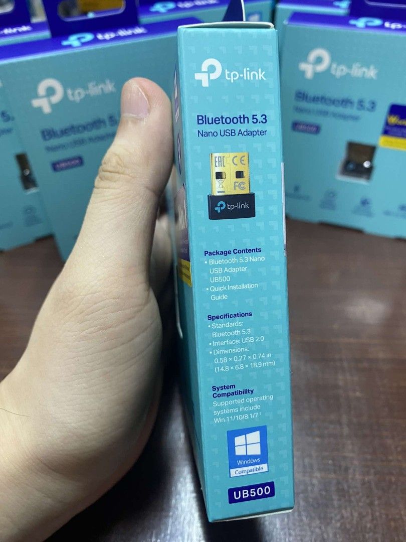 TP-Link UB500 Bluetooth 5.3 Nano USB Adapter | Bluetooth Dongle (Category: Networking) located in Pasig City. Submitted by techubstoreandaccessories (Listing ID 1325152187, Image 3). Description: TP-Link UB500 Bluetooth 5.3 Nano USB Adapter | Bluetooth Dongle Ready for Pick Up / Delivery ‼️ 📌 DETAILS: ✅Actual Picture Posted. ✅BRAND NEW & ORIGINAL. ✅7 Days Replacement for Factory Defects and 1year Warranty. (Terms and conditions apply) ----------