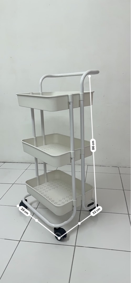 Input Rack Trolley 2 Level Trolley Rack Multilevel & Function, Furniture & Home Living, Bathroom ...