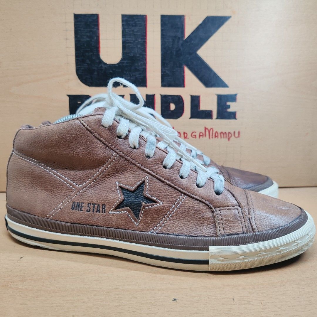 Converse one star mid leather sale