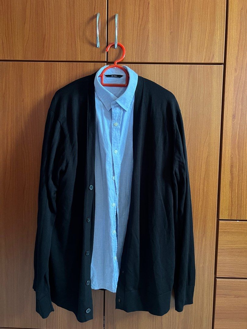 Uniqlo extra fine merino wool cardigan men new
