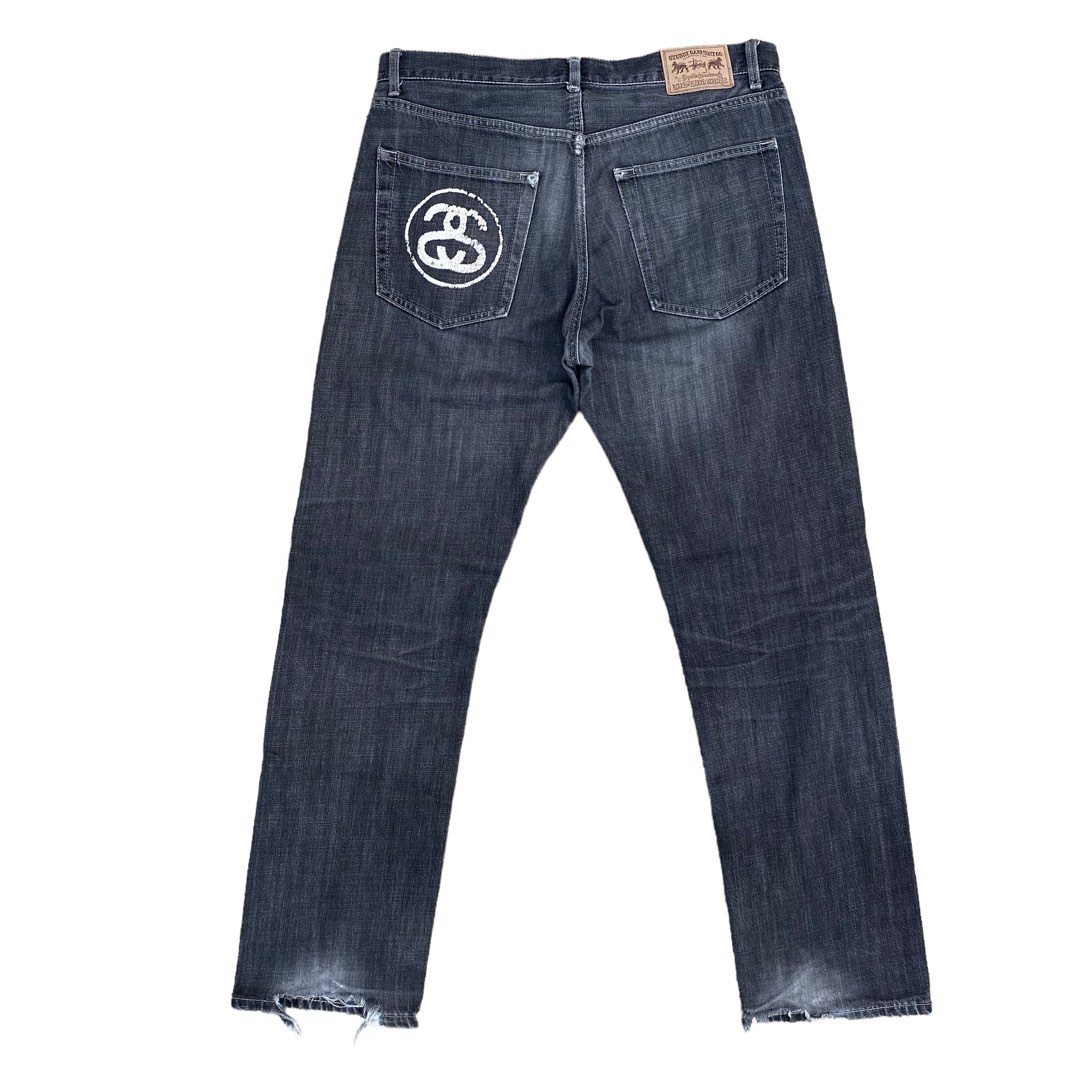 old stussy baggy denim pants 濃紺 Y2k 裏原 stussy baggy denim