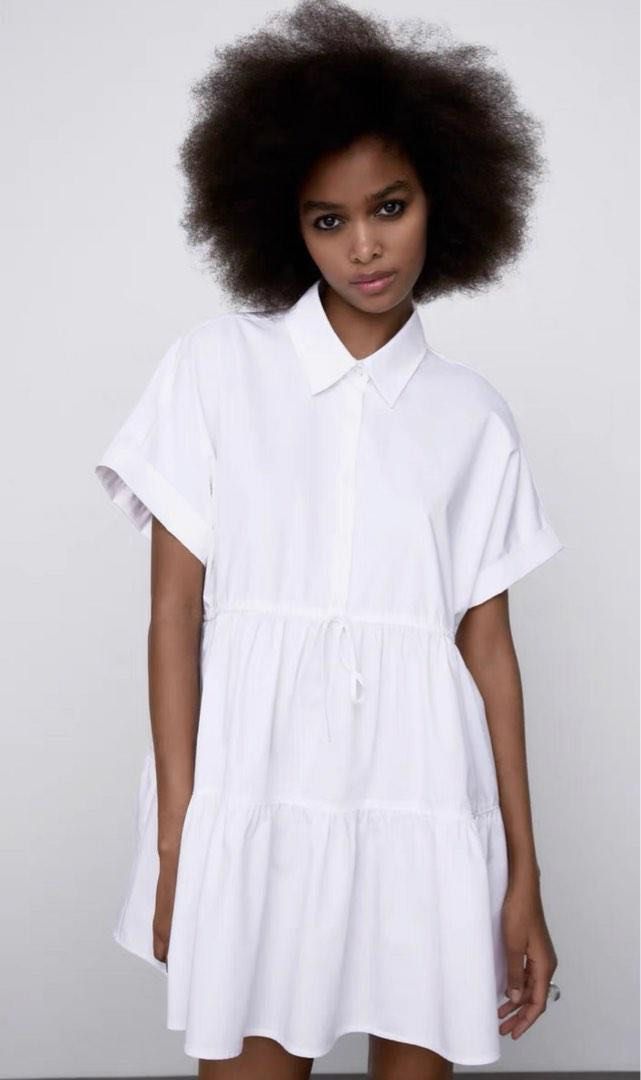 Zara White Tiered Dress (Category: Dresses) located in Cainta. Submitted by gelayp (Listing ID 1325147837, Image 3). Description: 🔥⚠️⛔️ LOWBALLERS WILL BE IGNORED. DO NOT PLACE A LOW OFFER. LET’S NOT WASTE EACH OTHER’S TIME ⛔️⚠️🔥 ✅ Authentic zara white linen poplin mini tiered dress ✅ Size m on tag, fits m-l ✅ 9/10 condition, no flaws 〰 RFS: decluttering 〰️ No more when worn please 〰 Shipping fee shouldered by buyer (J&T, Grab, Lalamove, GGX, n
