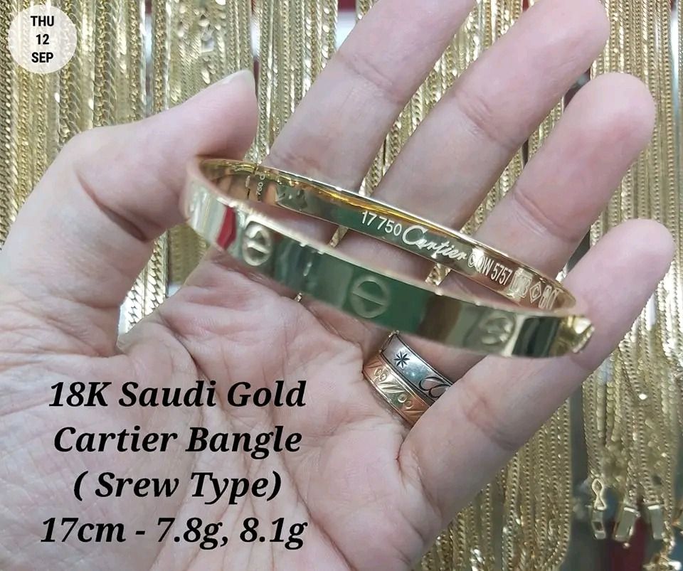 Saudi gold cartier bangle price discount