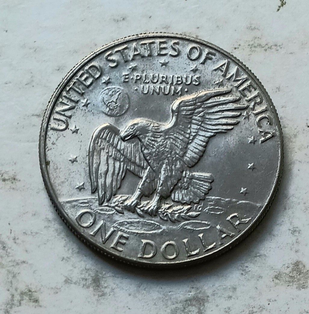 美國1974年1元硬幣一枚極美品EF（實物如圖，有大面積原光）, 興趣及遊戲, 收藏品及紀念品, 錢幣- Carousell