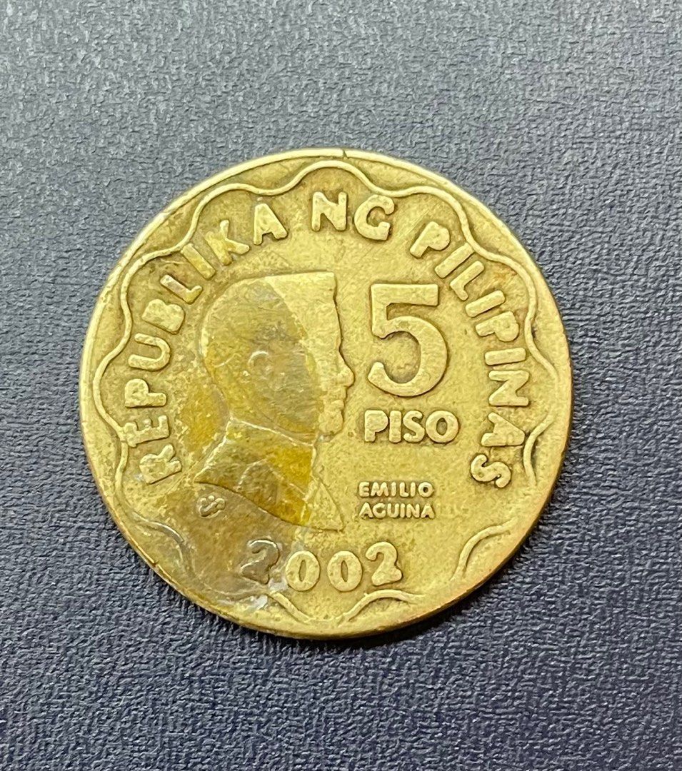 2002 5P SURNAME MISPRINT ERROR COIN (Category: Currency) located in Roxas. Submitted by hobbyisthub (Listing ID 1325359981, Image 2). Description: AUTHENTIC/CIRCULATED SHIPS 1-2 DAYS VIA JRS POST PAYMENT VIA GCASH +SF ₱135 JRS PLS DO YOUR OWN GRADING BEFORE PURCHASING PM SELLER FOR ANY QUERIES THANK YOU!.
