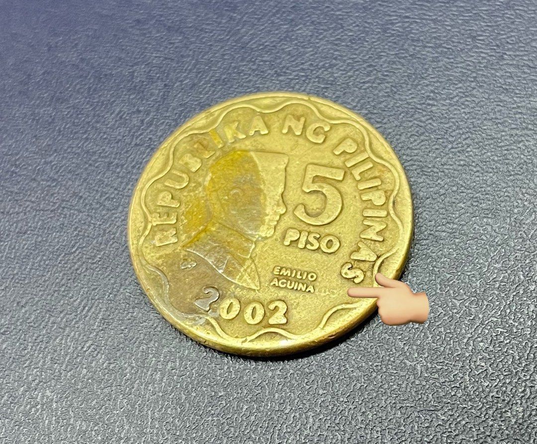 2002 5P SURNAME MISPRINT ERROR COIN (Category: Currency) located in Roxas. Submitted by hobbyisthub (Listing ID 1325359981, Image 1). Description: AUTHENTIC/CIRCULATED SHIPS 1-2 DAYS VIA JRS POST PAYMENT VIA GCASH +SF ₱135 JRS PLS DO YOUR OWN GRADING BEFORE PURCHASING PM SELLER FOR ANY QUERIES THANK YOU!.