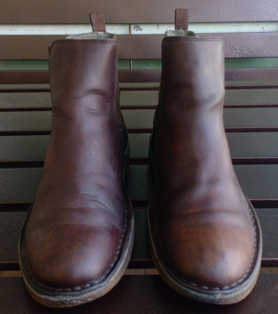 6uk Rm138 Clarks Original Desert Peak Chelsea Boots Slip On Hi Leather Dark Brown Luxury Sneakers Footwear on Carousell