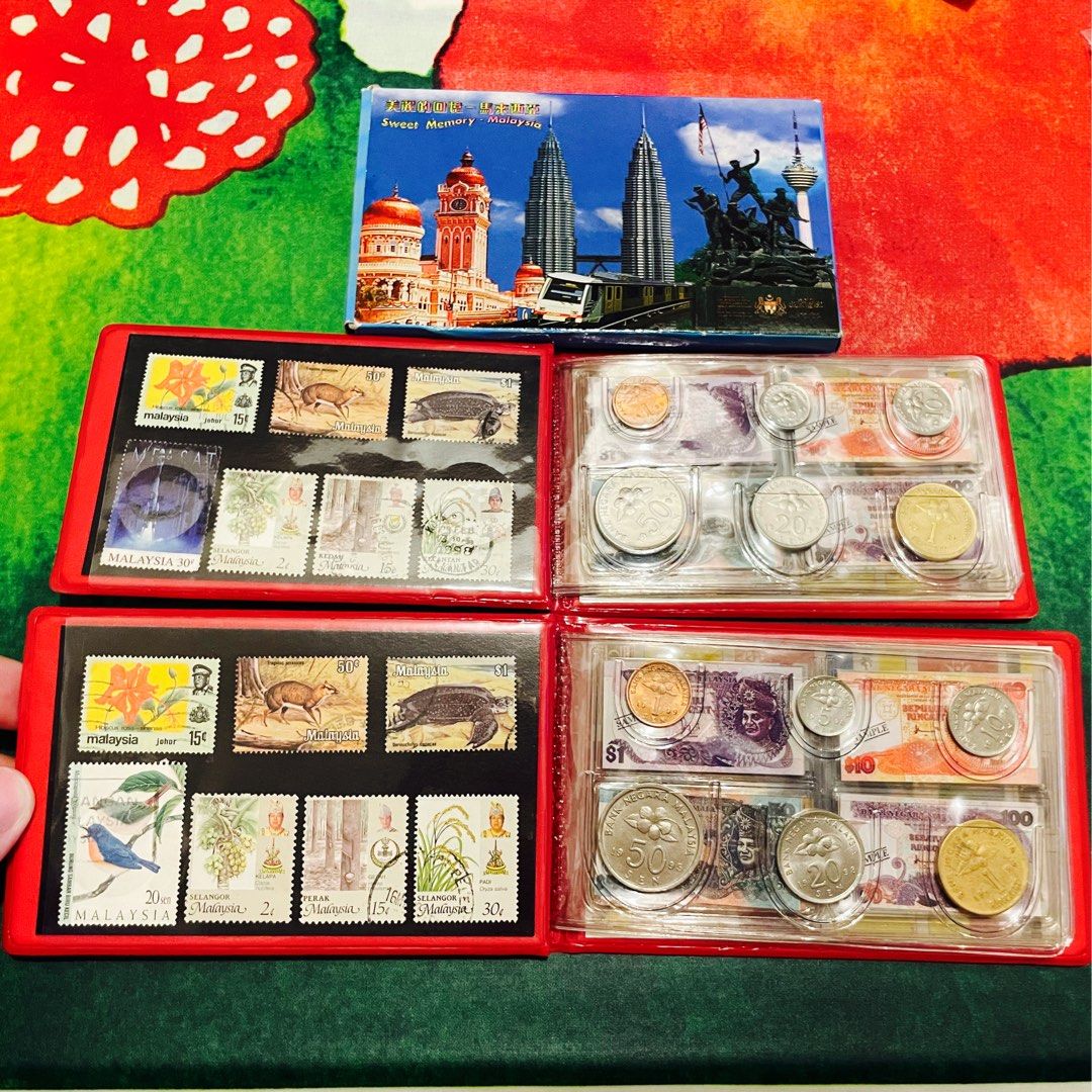 馬來西亞郵票及錢幣收藏Malaysia coins and stamps collection booklet, 興趣及遊戲, 收藏品及紀念品, 郵票及印刷品-  Carousell