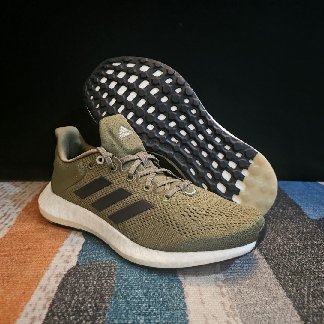 Adidas Pureboost 21 sneakers size 8.5 US Olive Green OD Green Drab