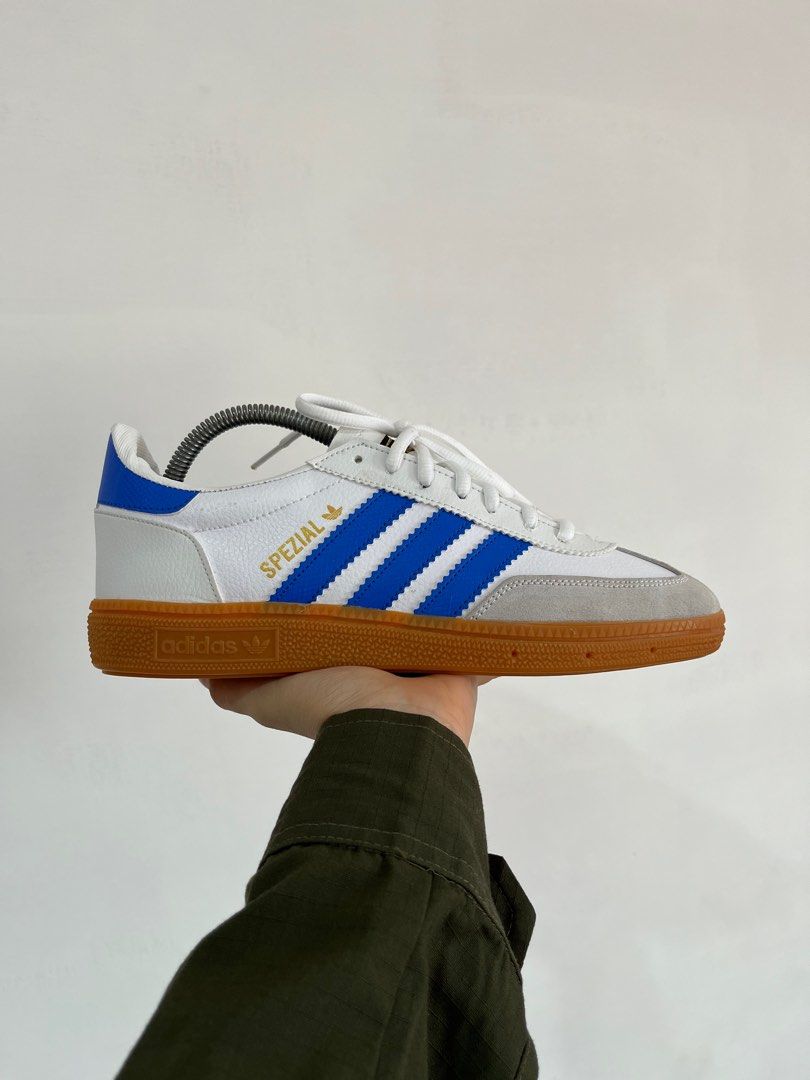 Adidas Spezial White Blue Fesyen Pria Sepatu Sneakers di Carousell
