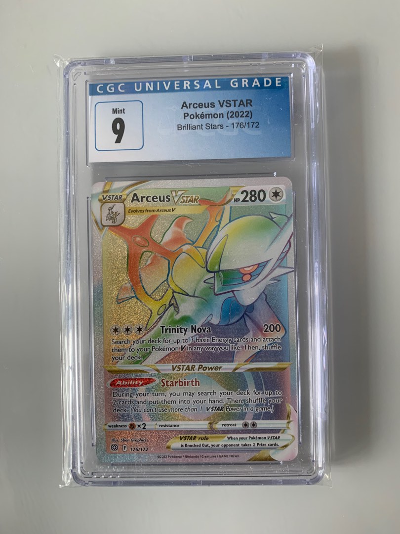 Arceus VSTAR Rainbow Holo Graded CGC 9 Pokemon TCG Brilliant Stars, Hobbies  & Toys, Toys & Games on Carousell