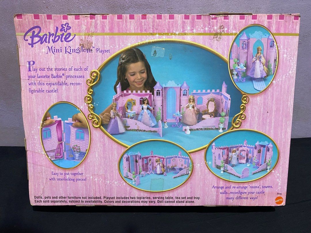 RARE Barbie Mini Kingdom Doll Playset (Category: Kids Toys) located in Muntinlupa City. Submitted by serarity (Listing ID 1325438094, Image 2). Description: Never used and opened. Still *boxed. Personal collection from childhood. *Boxes may not be in pristine condition due to shelf wear MOP: Gcash, Seabank, Gotyme, Unionbank MOD: Lalamove or J&T ‼️NO TO JOY RESERVERS‼️.