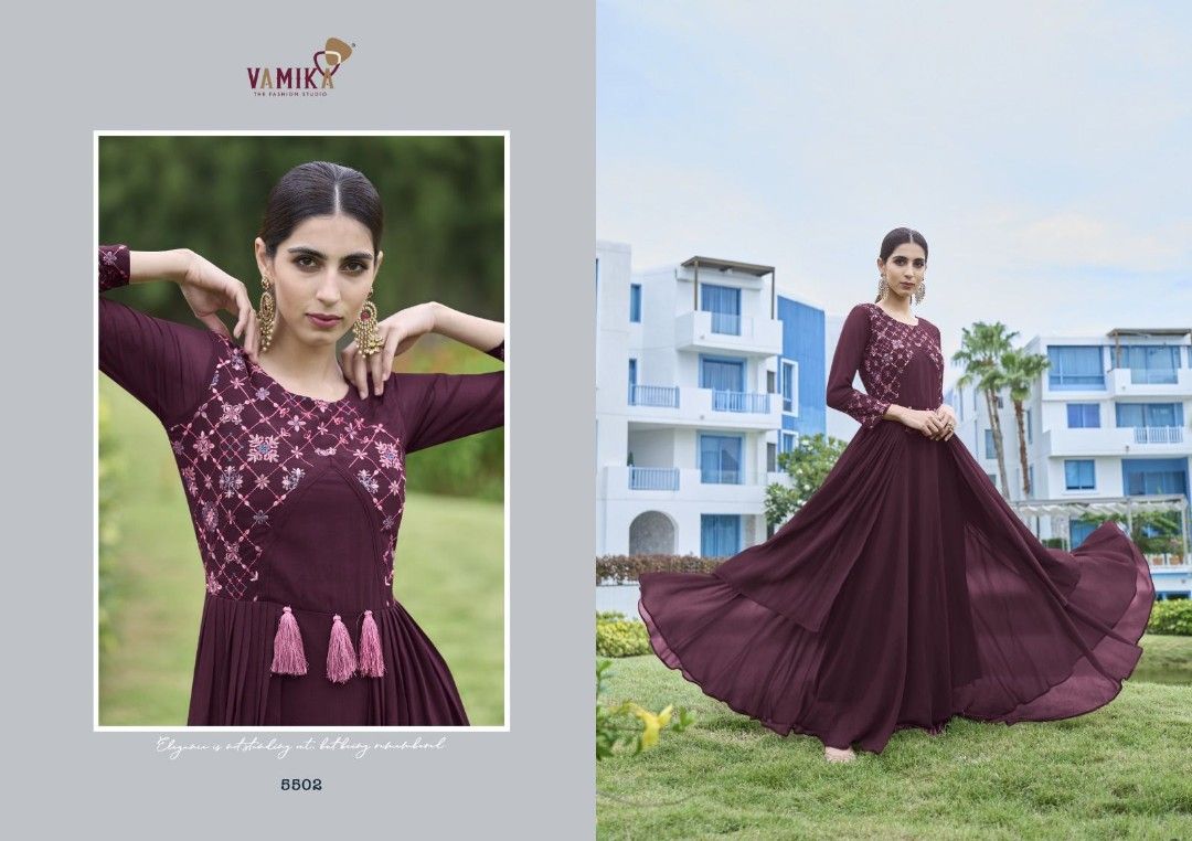 Beautiful Georgette Long dress Anarkali Gown Latest Collections