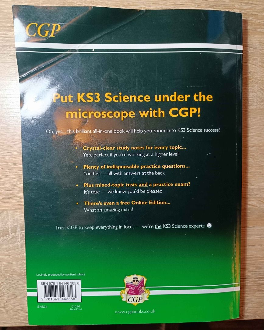 CGP Key Stage Three Science (Higher level)-- Revision and Questions ...