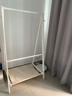 3 layer white rack trolley with wheels, Furniture & Home Living, Home ...