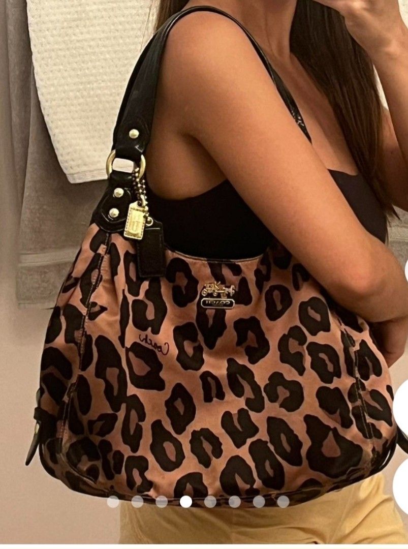 Coach Madison Ocelot Leopard shoulder Handbag Carryall Purse Hobo 15555 lightweight Luxury Bags Wallets on Carousell