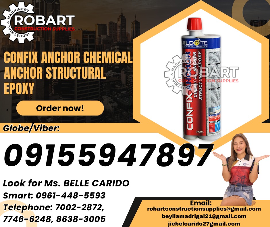 CONFIX ANCHOR chemical anchor structural epoxy, Commercial & Industrial ...