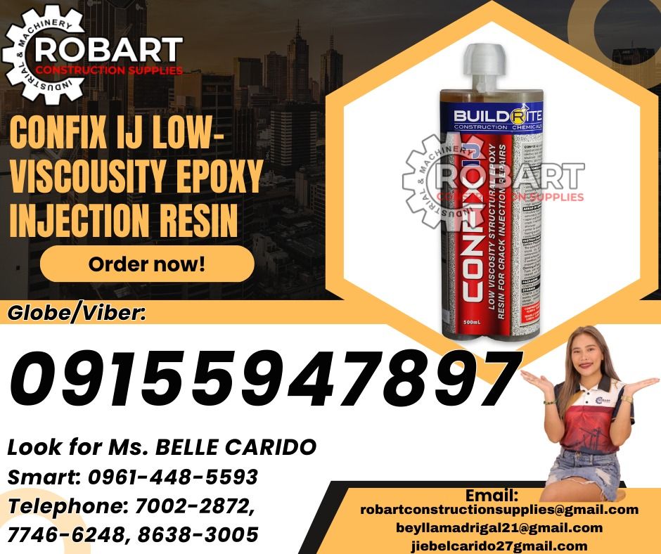 CONFIX IJ low-viscousity epoxy injection resin, Commercial & Industrial ...