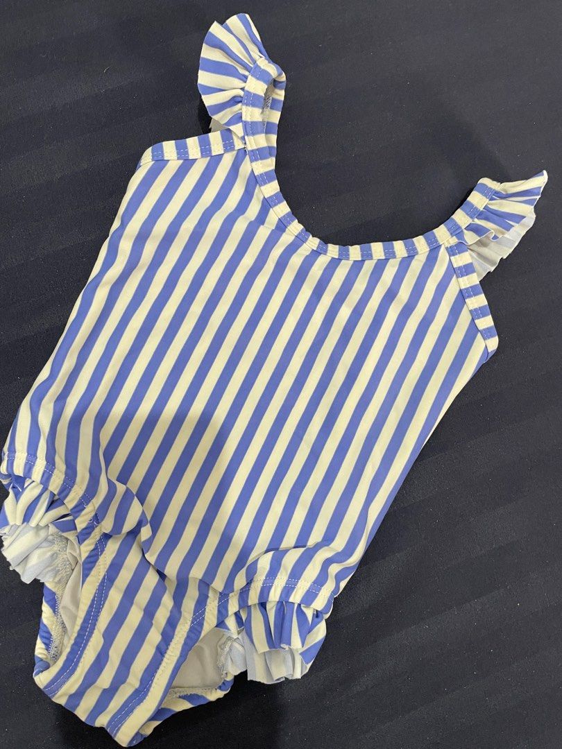 Coral stripe swimsuit (Category: Babies & Kids Fashion) located in Quezon City. Submitted by secondstreet08 (Listing ID 1325296969, Image 1). Description: .