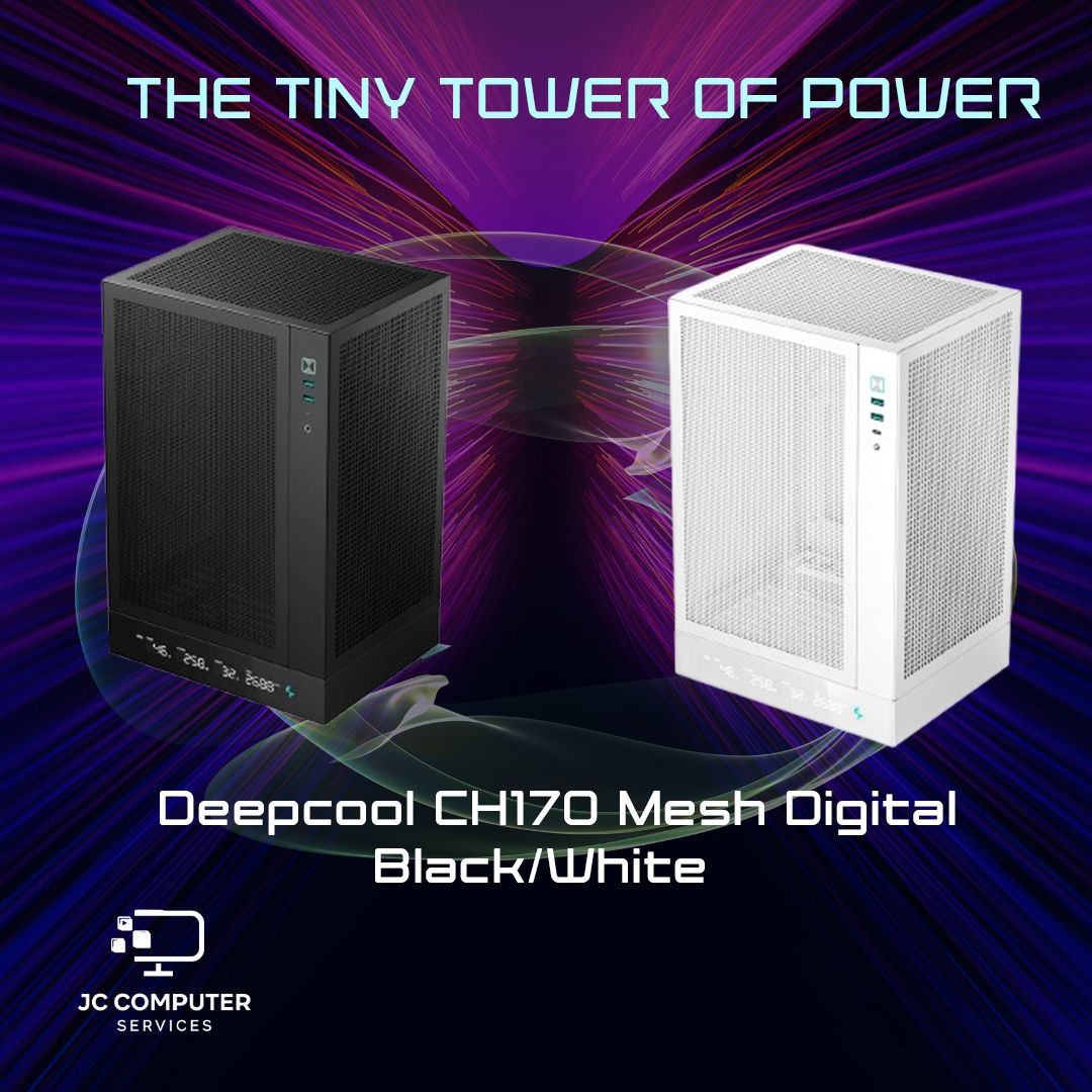 Deepcool CH170 Mesh Digital (Vertical ITX) Black White CPU Computer ...