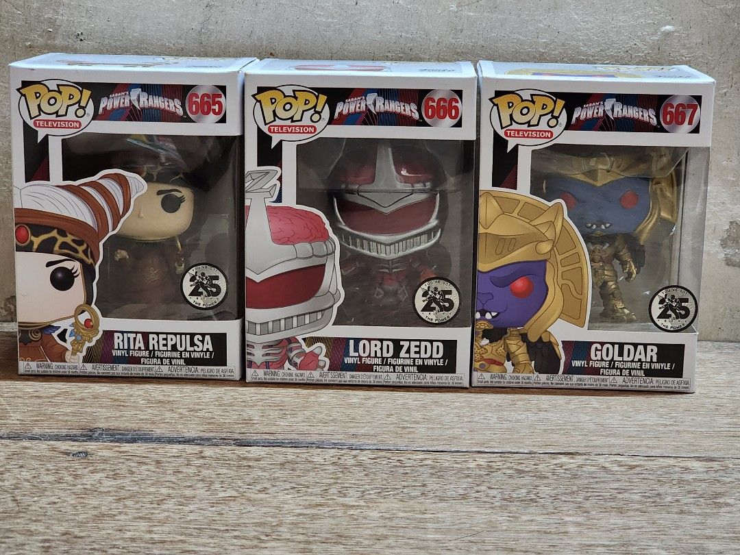 Funko Pop Power Ranger Rita Repulsa Lord Zedd Goldar, Hobbies & Toys ...