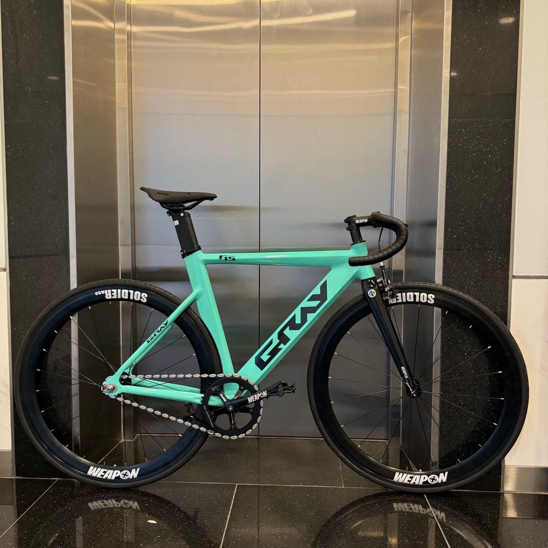 Fixie Gray Bicycle Gray Fixie/frame Set $450/complete Bike $750