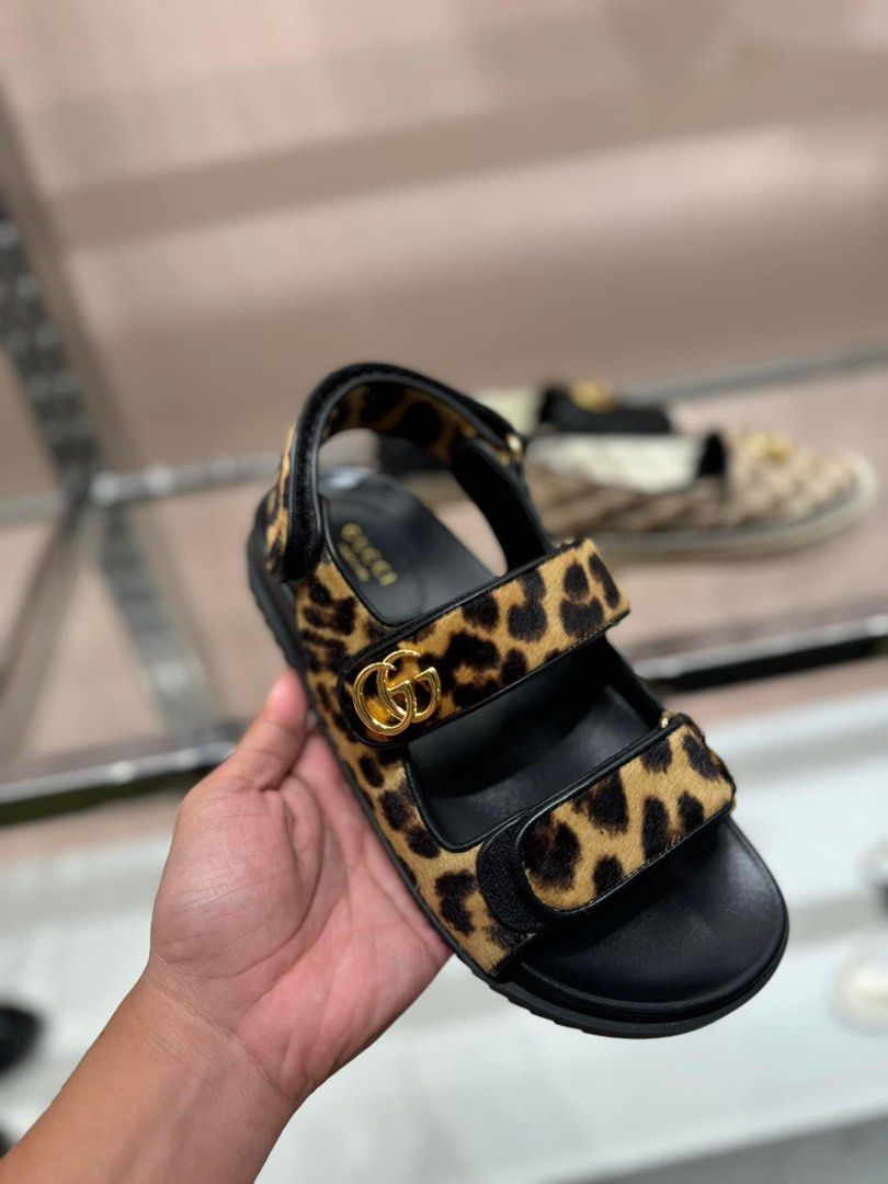 Gucci leopard slides clearance