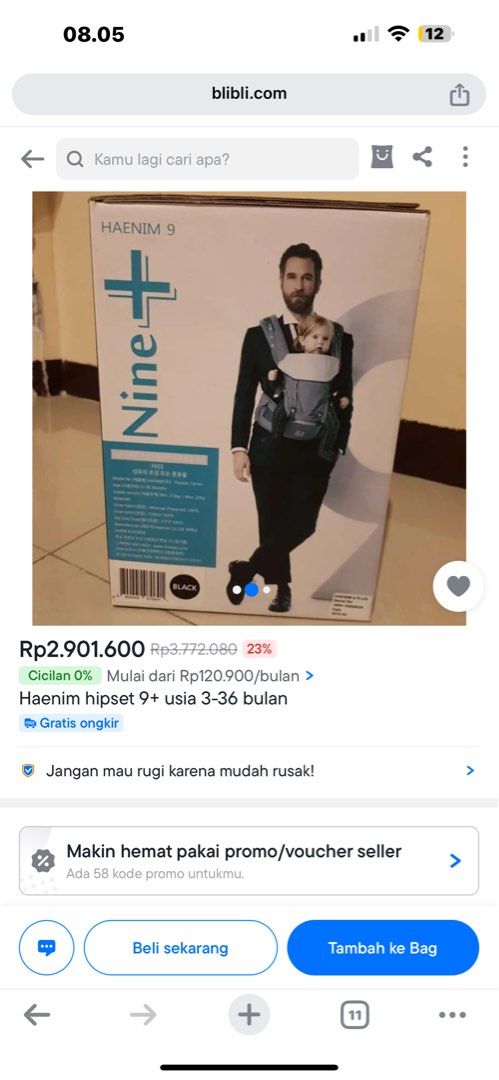 Haenim 9+, Bayi Anak, Kereta, Kursi Goyang Gendongan Bayi di