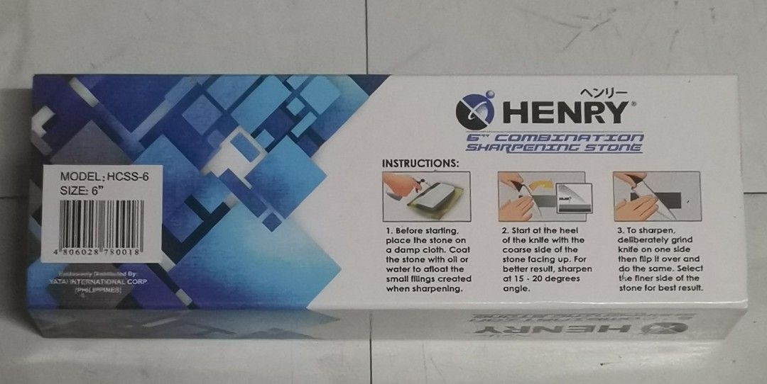 Henry 6" Sharpening Stone (Category: Other Kitchenware & Tableware) located in Rizal. Submitted by gkstcenit (Listing ID 1325392934, Image 2). Description: Sharpening Stone Available 6pcs Pick up Rsg gueventhomes San Andres Cainta Mop gcash.