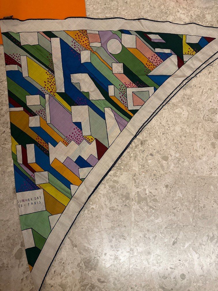 Hermes scarf triangle, Luxury, Accessories on Carousell