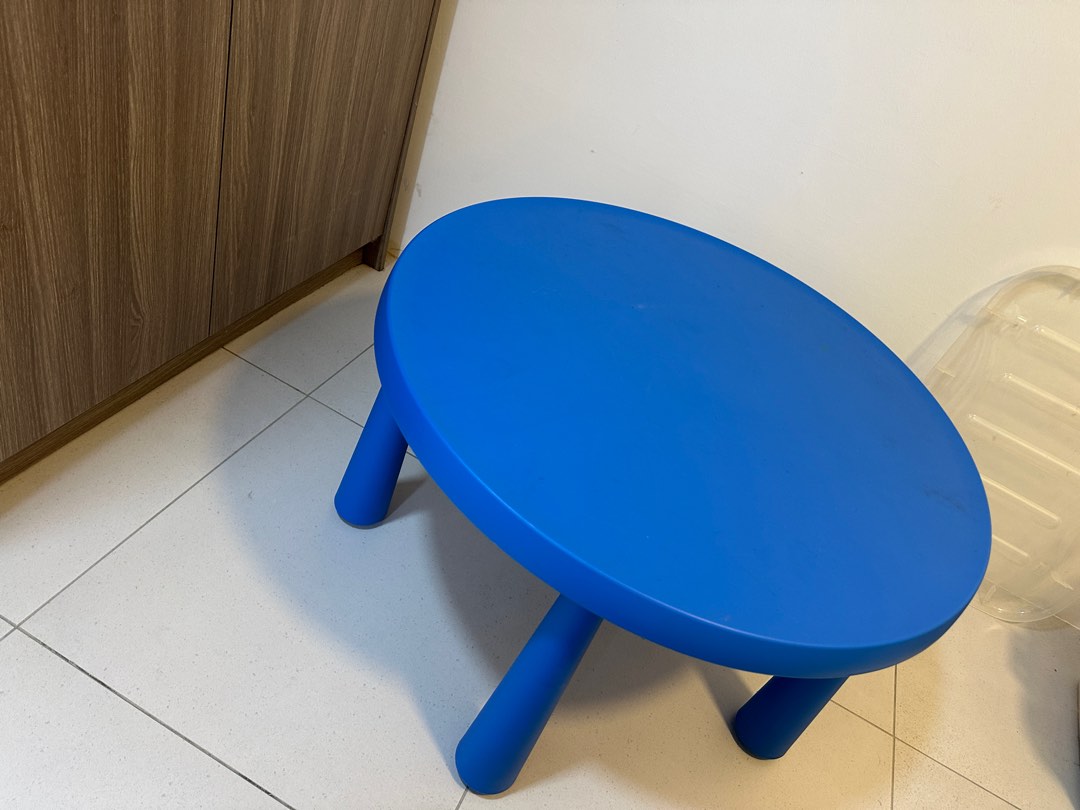 Ikea Mammut Kids Round Table Meja Belajar Kanak-Kanak, Babies & Kids ...
