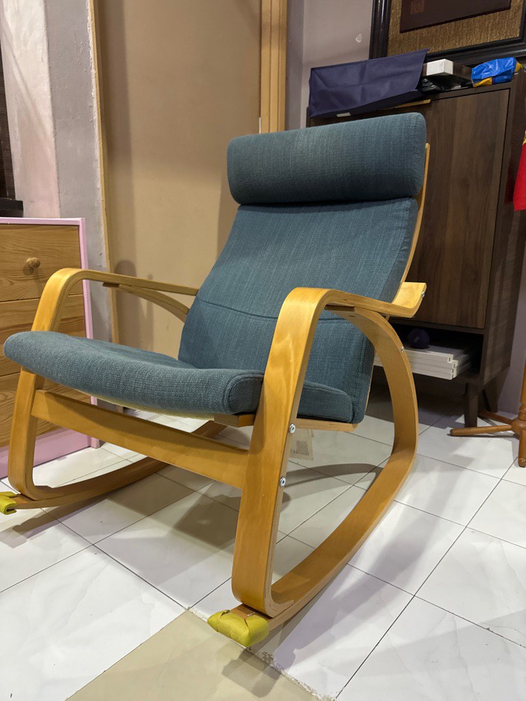IKEA ROCKING POANG ARMCHAIR, Furniture & Home Living, Furniture, Chairs ...