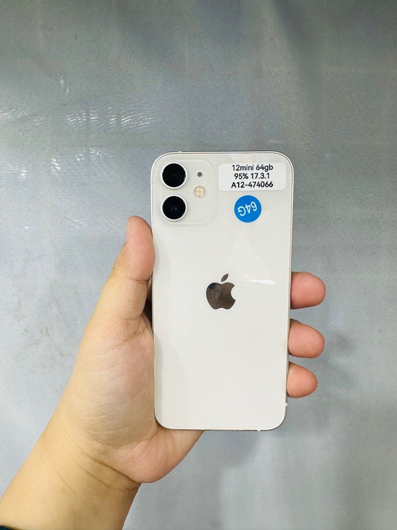 Iphone 12 mini 64gb 95% batt FU (Category: iPhone 12 Series) located in San Juan City. Submitted by javedsgadgetshop (Listing ID 1325390224, Image 1). Description: OPEN FOR INSTALLMENT VIA CREDIT CARD/GGIVES/SPAY/BILLEASE & SWAP/TRADE-IN! BUY AND SELL! Quick Specs : Iphone 12mini •64gb •NTC Variant •95% batt health •Factory Unlock •95% Smoothness •No hidden issue | No Repaired •100% Authentic | Not Refurbished •w/ OEM Charger & store warranty ❣️ 