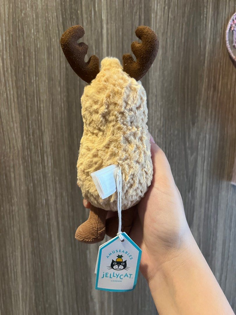 Jellycat Amuseables Peanut Reindeer【Ready Stock】, Hobbies & Toys