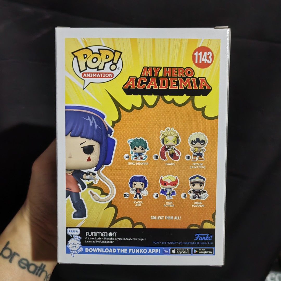 Kyoka Jiro Funko Pop (Category: Designer & Blind Box Toys) located in Cainta. Submitted by DBdibs (Listing ID 1325376320, Image 3). Description: 👀 Reading is essential. Make reading a habit. Funko Pop! - Animation My Hero Academia Kyoka Jiro #1143 ⭐ Authentic ⭐ Never Out Of Box (NOOB) ⭐ Add 40 for new protector ⭐ Pop and box in excellent condition (See photos) 🏠 Item will be coming from Cainta, Rizal 💰 Mode of Payment: Gcash / BDO / Union Bank