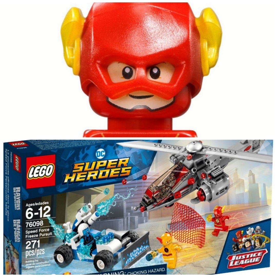Lego 2018 DC Comics Super Heroes Justice League 76098 Speed Force Freeze The Flash Red Loose
