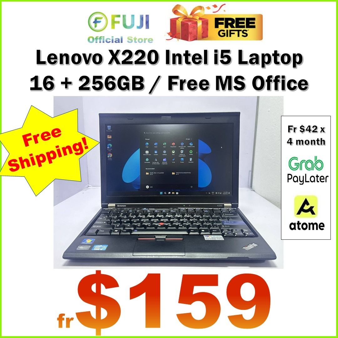 Lenovo Intel i5 Laptop X220 16GB RAM 256GB SSD Free MS Office Free Windows 11 Good Condition Cheapest Deal Now Free shipping Computers Tech Laptops Notebooks on Carousell