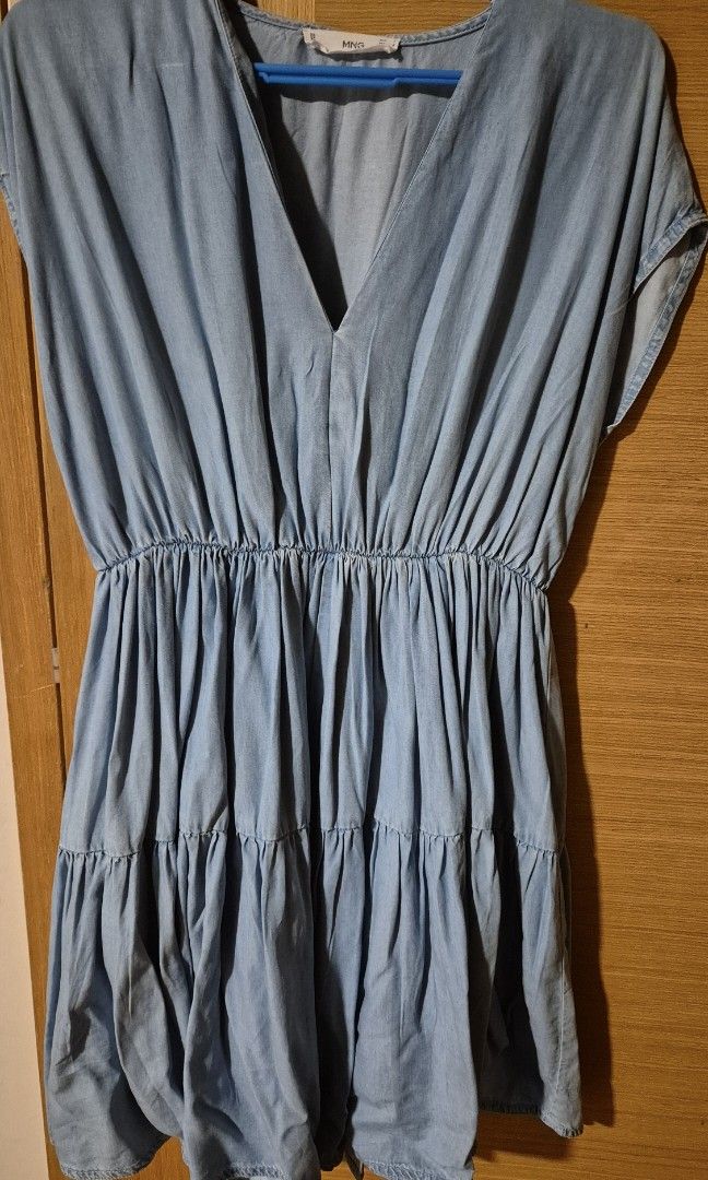 Mango soft denim dress top