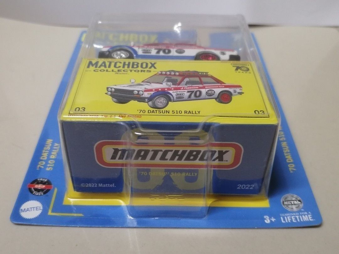 Miniature Matchbox Collectors 2023 - Datsun 510 Rallye 1970, échelle 1/64, Modèle Collector