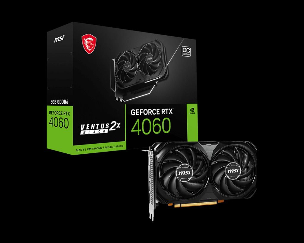MSI GeForce RTX 4060 VENTUS 2X BLACK 8G OC Computers Tech Parts Accessories Computer Parts on Carousell