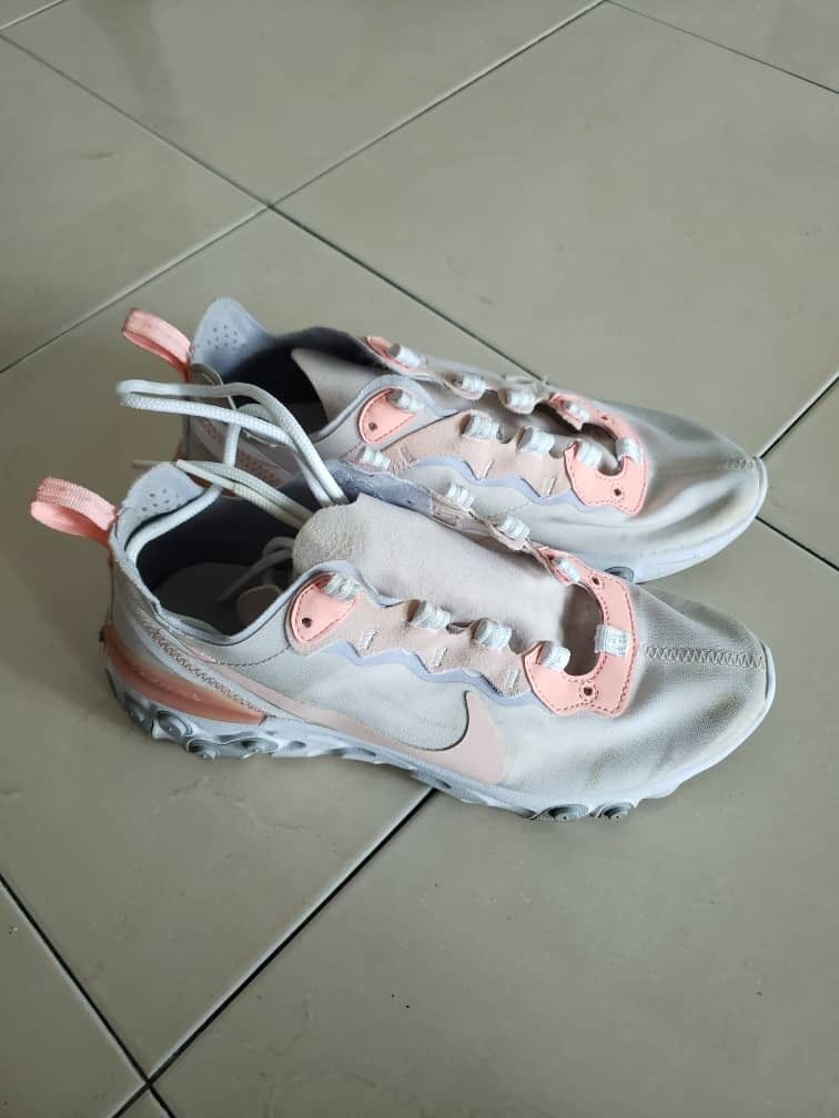 Nike React Element 55 Pale Pink Women s Fashion Footwear Sneakers on Carousell