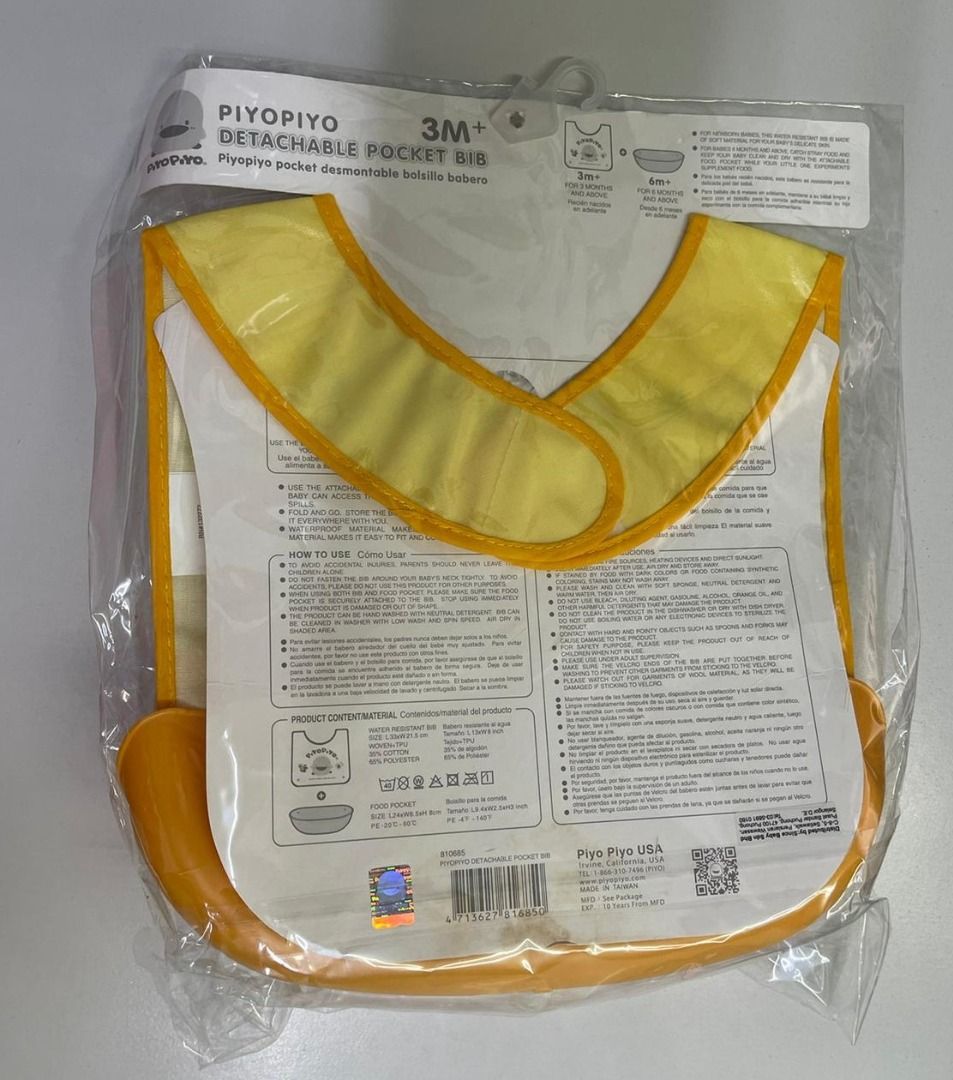 Piyo Piyo - Detachable Pocket Bib, Babies & Kids, Nursing & Feeding ...