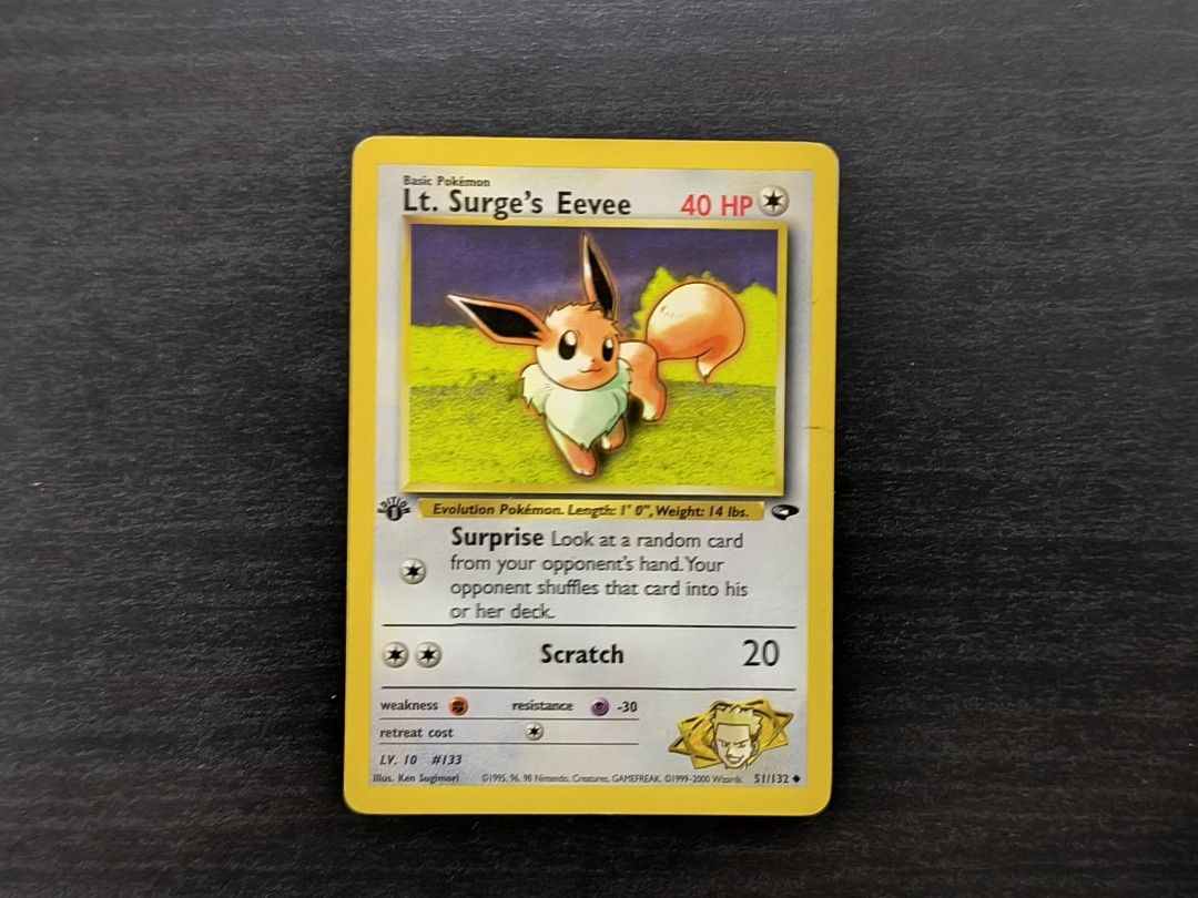 1st edition eevee pokemon card TCG: The 10 Best Cards, Ranked By Artwork Pokemon Cards Japanese in the world Pokemon Lt Surge Eevee 51/132
