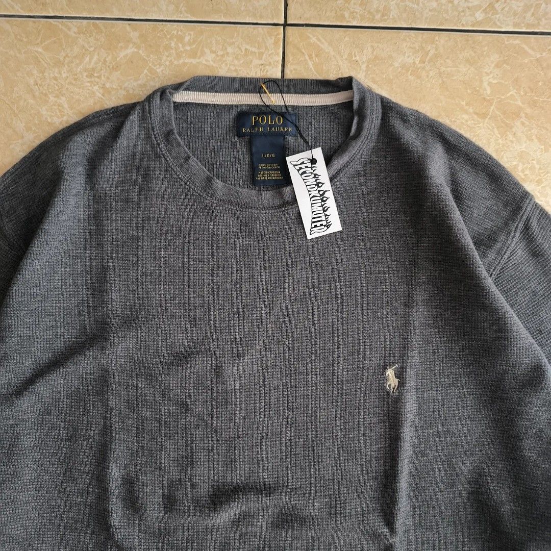 Polo ralph lauren waffle longsleeve original kaos lengan panjang