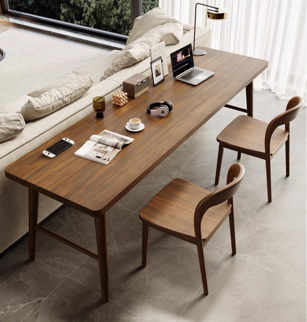 Raffe Table RAFFLE Modern Solid Wood Study Table, Furniture & Home Living ...
